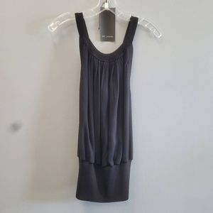 St. John Black Shell strap silk blouse wSmall